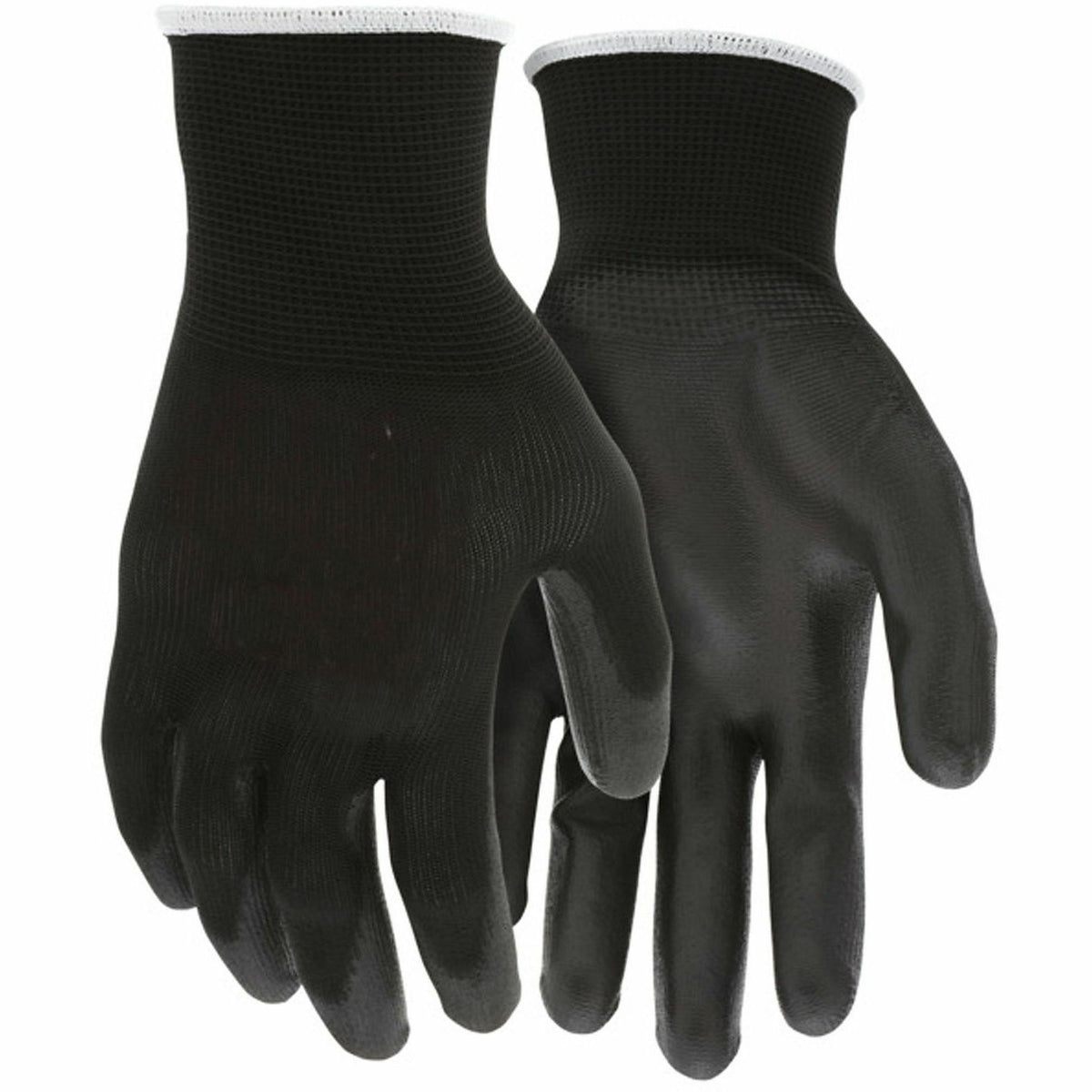MCR Safety B96699 Work Gloves - Dust, Grime Protection - Polyurethane Coating - Medium Size - Black - 12 / Carton