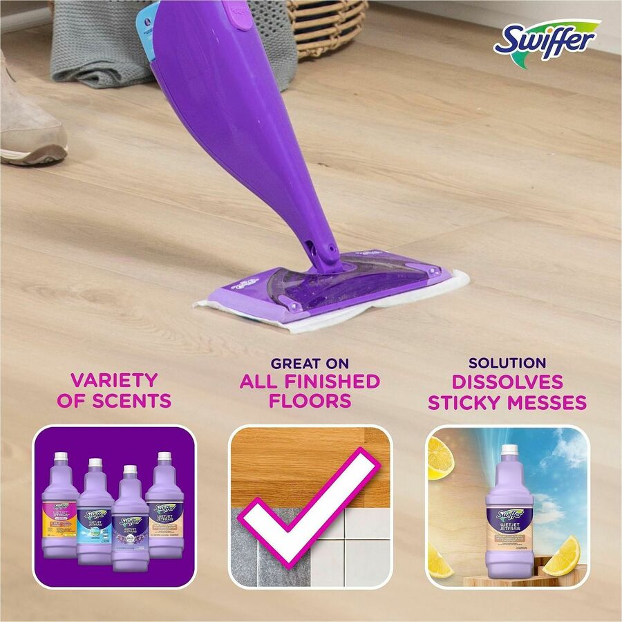 Swiffer WetJet MultiSurface Cleaner - For Multi Surface - 40.6 fl oz (1.3 quart) - 4 / Carton