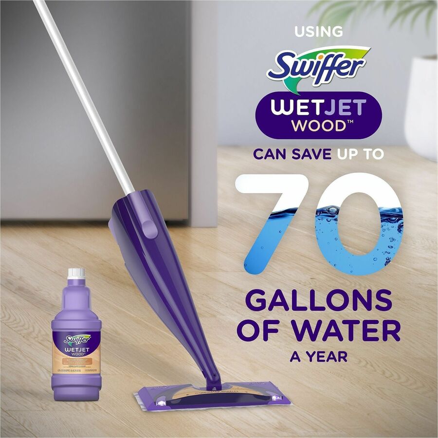 Swiffer WetJet MultiSurface Cleaner - For Multi Surface - 40.6 fl oz (1.3 quart) - 4 / Carton