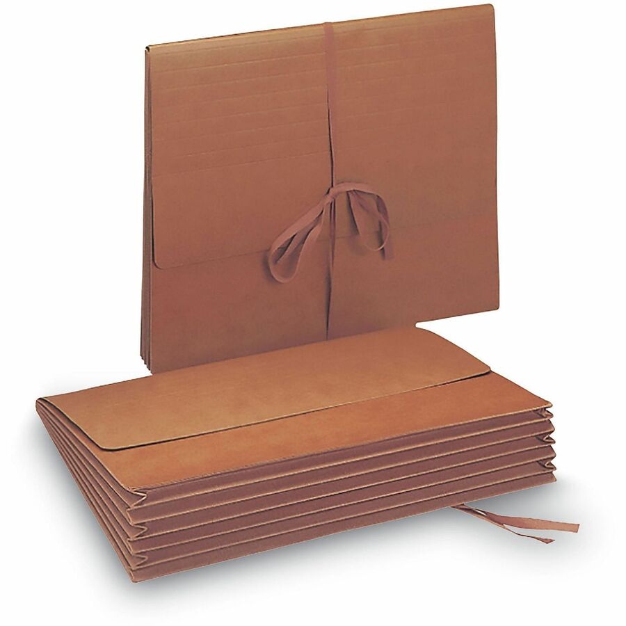 Smead Recycled Expanding File - Redrope - Brown - Durable, Tear Resistant, Reinforced Top, Gusset, Flap - 30% Recycled -