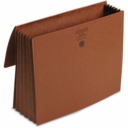 Smead Recycled Expanding File - Redrope - Brown - Durable, Tear Resistant, Reinforced Top, Gusset, Flap - 30% Recycled -