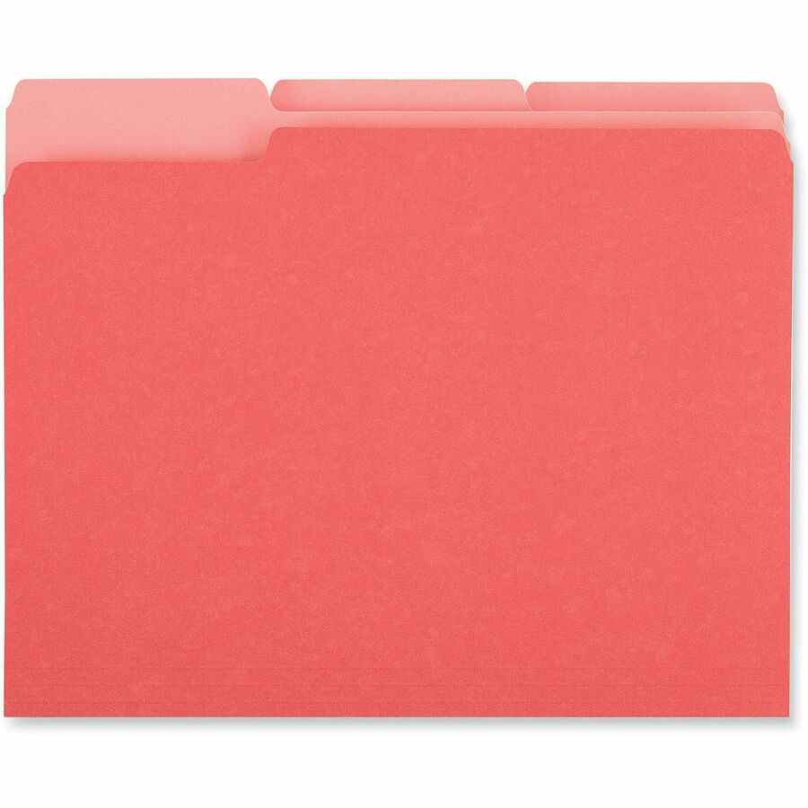 Universal Deluxe 1/3 Tab Cut Letter Recycled Top Tab File Folder - 8 1/2" x 11" - 3/4" Expansion - Top Tab Location - 11