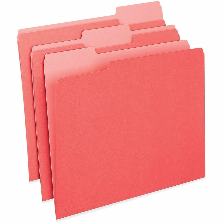 Universal Deluxe 1/3 Tab Cut Letter Recycled Top Tab File Folder - 8 1/2" x 11" - 3/4" Expansion - Top Tab Location - 11