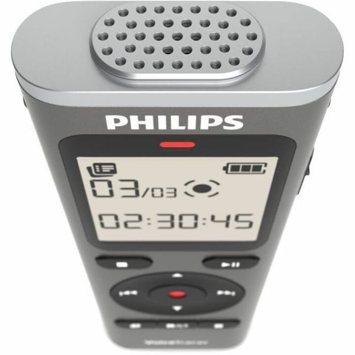 Philips VoiceTracer DVT1170 Digital Voice Recorder - [Built-in] Microphone, Speaker - 128 GB Flash Memory - microSD Supp