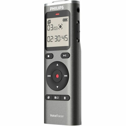 Philips VoiceTracer DVT1170 Digital Voice Recorder - [Built-in] Microphone, Speaker - 128 GB Flash Memory - microSD Supp