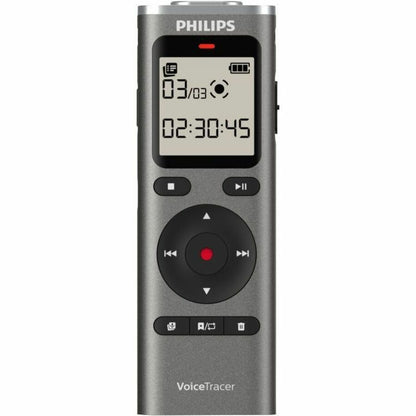 Philips VoiceTracer DVT1170 Digital Voice Recorder - [Built-in] Microphone, Speaker - 128 GB Flash Memory - microSD Supp