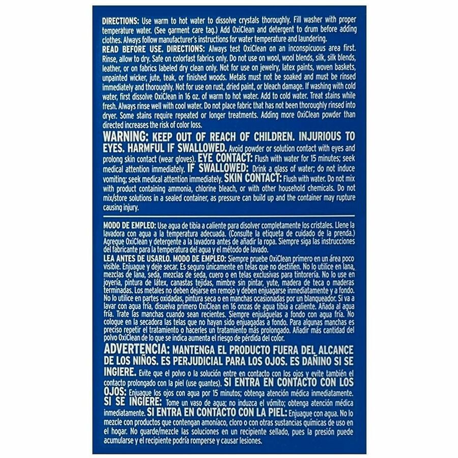 OxiClean Versatile Single-Use Stain Remover - For Multipurpose - Powder - 1 oz (0.06 lb) - Neutral Scent - 1 Loads - 100