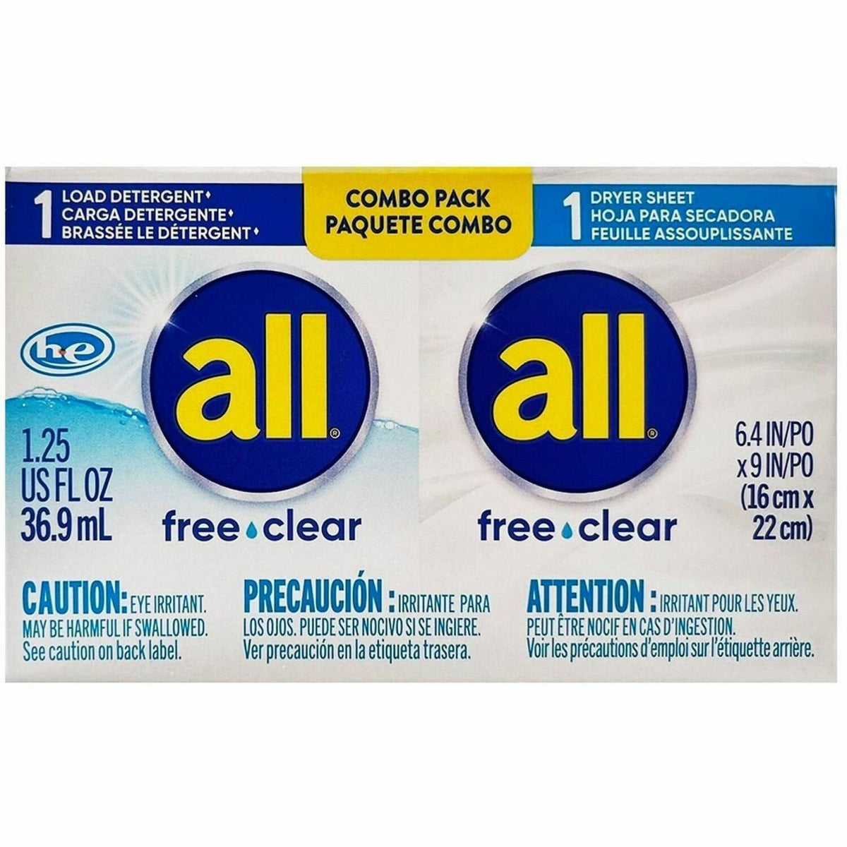 All free & clear Single-Use Combo Packs - 100 / Carton