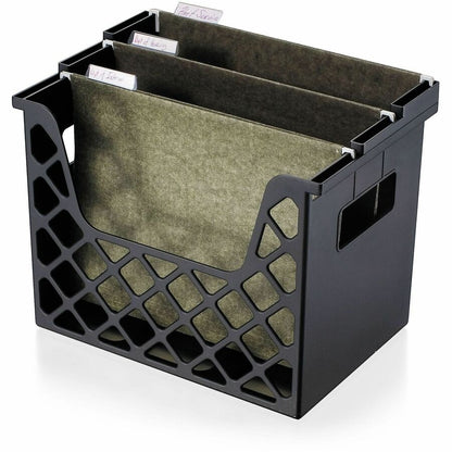 Business Source Desktop File Organizer - Desktop - 30% Recycled - Black - 2 / Carton