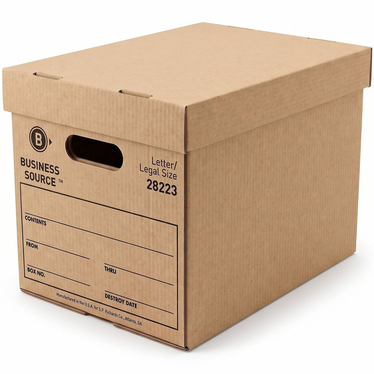 Business Source Economy Medium-Duty Storage Boxes - Media Size Supported: Letter, Legal - Lift-off, Lid Closure - Medium