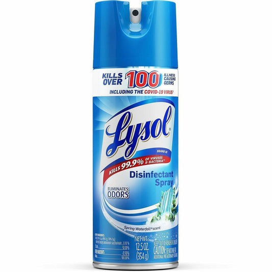 Lysol Disinfectant Spray - For Multipurpose, Multi Surface - Spray - 12.5 fl oz (0.4 quart) - Spring Waterfall Scent - 1
