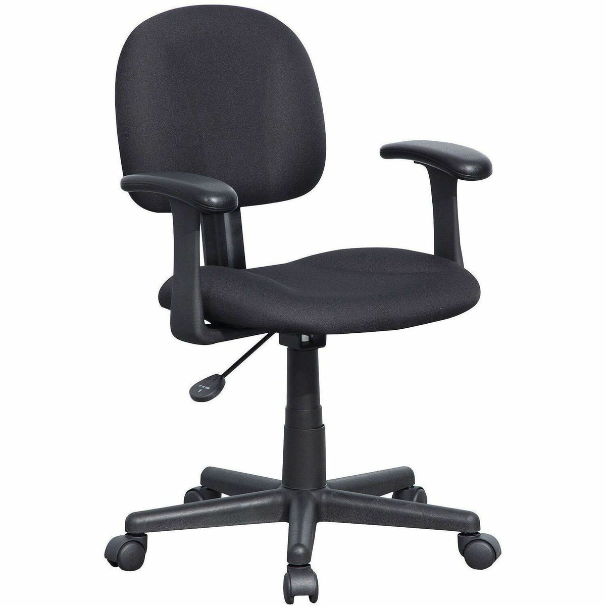NuSparc Multi-Task Chair - Fabric Seat Material - Fabric Back Material - 5-star Base - Black - Armrest - 1 Each