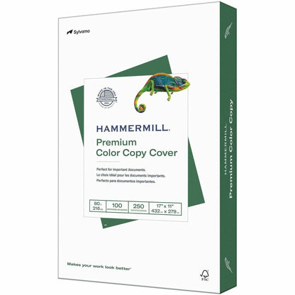 Hammermill Premuim Color Copy Cover Paper - 100 Brightness - Ledger/Tabloid - 17" x 11" - 80 lb Basis Weight - Ultra Smo