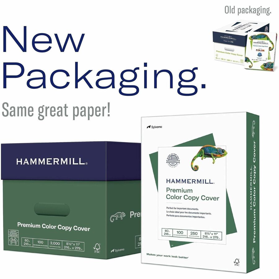 Hammermill Premuim Color Copy Cover Paper - 100 Brightness - Ledger/Tabloid - 17" x 11" - 80 lb Basis Weight - Ultra Smo