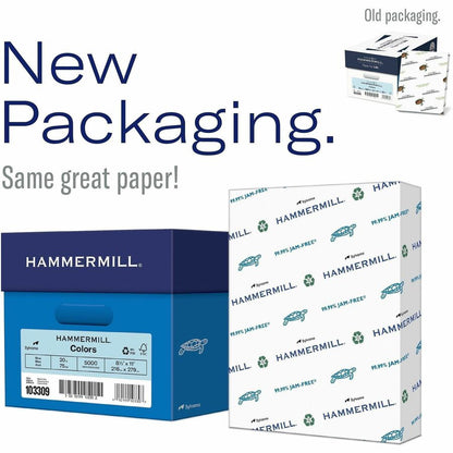 Hammermill Colors Copy Paper - Letter - 8 1/2" x 11" - 20 lb Basis Weight - Jam-free, Eco-friendly - Cream - 500 Sheets 