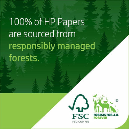 HP Premium Paper - Letter - 8 1/2" x 11" - 24 lb Basis Weight - Smooth - FSC - Double-sided, Heavyweight, Jam-free, Acid