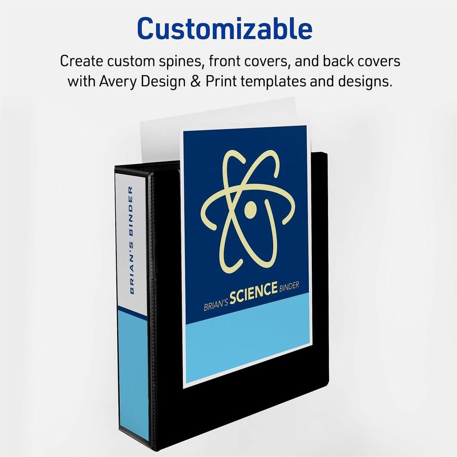 Avery® One Touch Heavy-Duty View Binder - 2" Binder Capacity - 540 Sheet Capacity - 2 4/5" Spine Width - 2" Ring - Faste