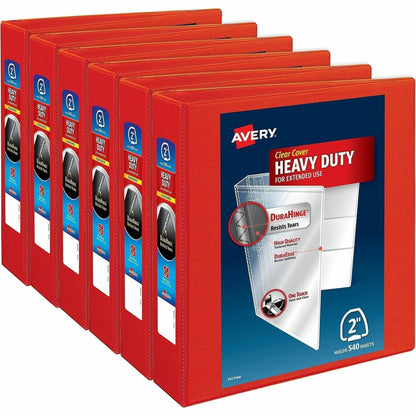 Avery® One Touch Heavy-Duty View Binder - 2" Binder Capacity - 540 Sheet Capacity - 2 4/5" Spine Width - 2" Ring - Faste