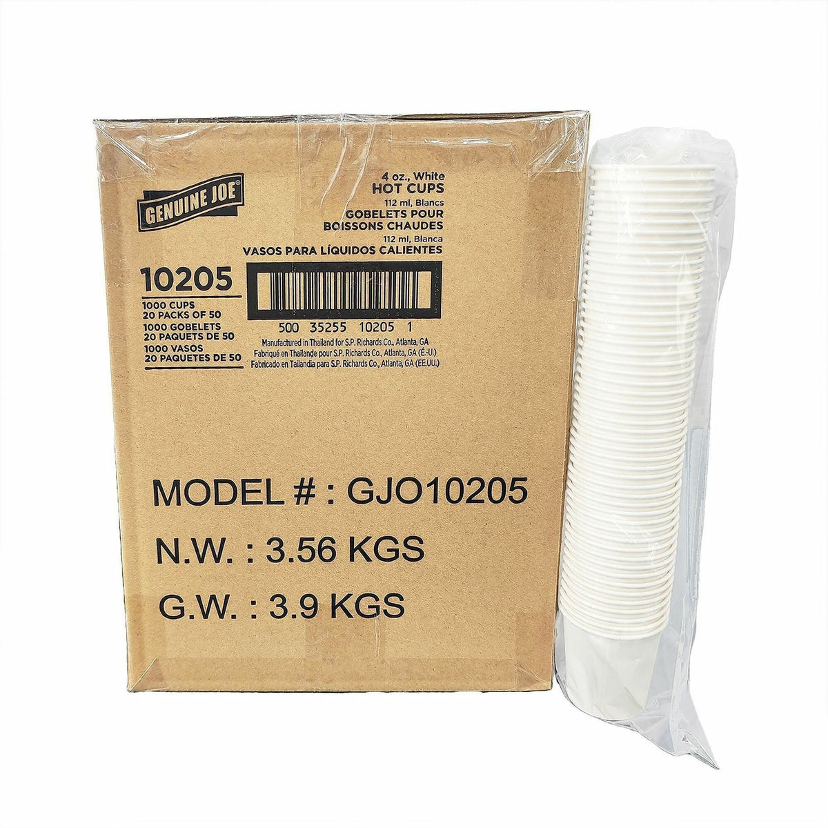 Genuine Joe 4oz Hot-and-Cold Beverage Cups - 4 fl oz - White - Polyethylene - Beverage, Hot Drink, Breakroom, Coffee, Te