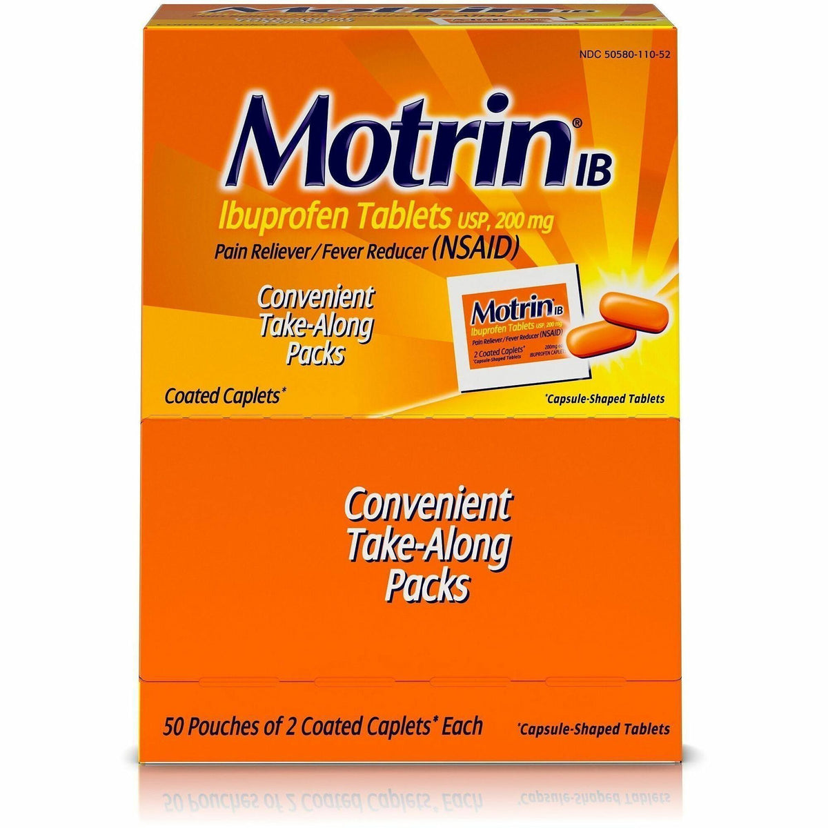 Motrin Ibuprofen Pain Reliever - For Headache, Pain, Fever, Common Cold, Muscular Pain, Arthritis, Toothache, Backache, 