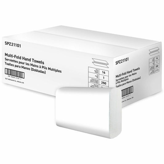 Special Buy Paper Towels Multi-Fold 250 Sheets White - 1 Ply - Multifold - Bright White - Paper, Virgin Fiber - 250 Shee