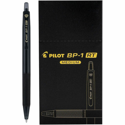 Pilot BP-1 RT Ballpoint Pens - 1.0 mm Pen Point - Retractable - Black Ink - Oil Based - Stainless Steel Tip - Writing, S
