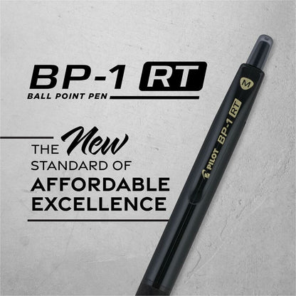 Pilot BP-1 RT Ballpoint Pens - 1.0 mm Pen Point - Retractable - Black Ink - Oil Based - Stainless Steel Tip - Writing, S