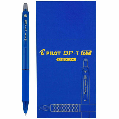 Pilot BP-1 RT Ballpoint Pens - 1.0 mm Pen Point - Retractable - Blue Ink - Oil Based - Stainless Steel Tip - Writing, Sc