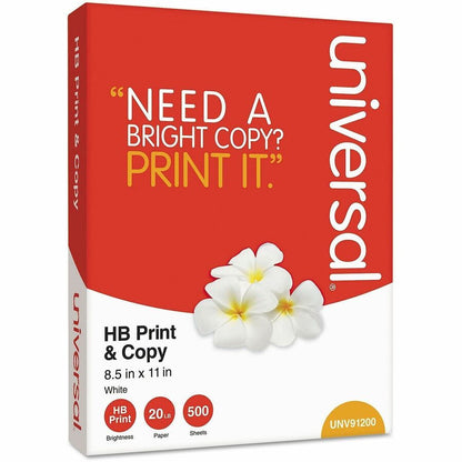 Universal High-Bright Multi-Purpose Paper - Letter - 8 1/2" x 11" - 20 lb Basis Weight - Smooth - High Brightness, Print