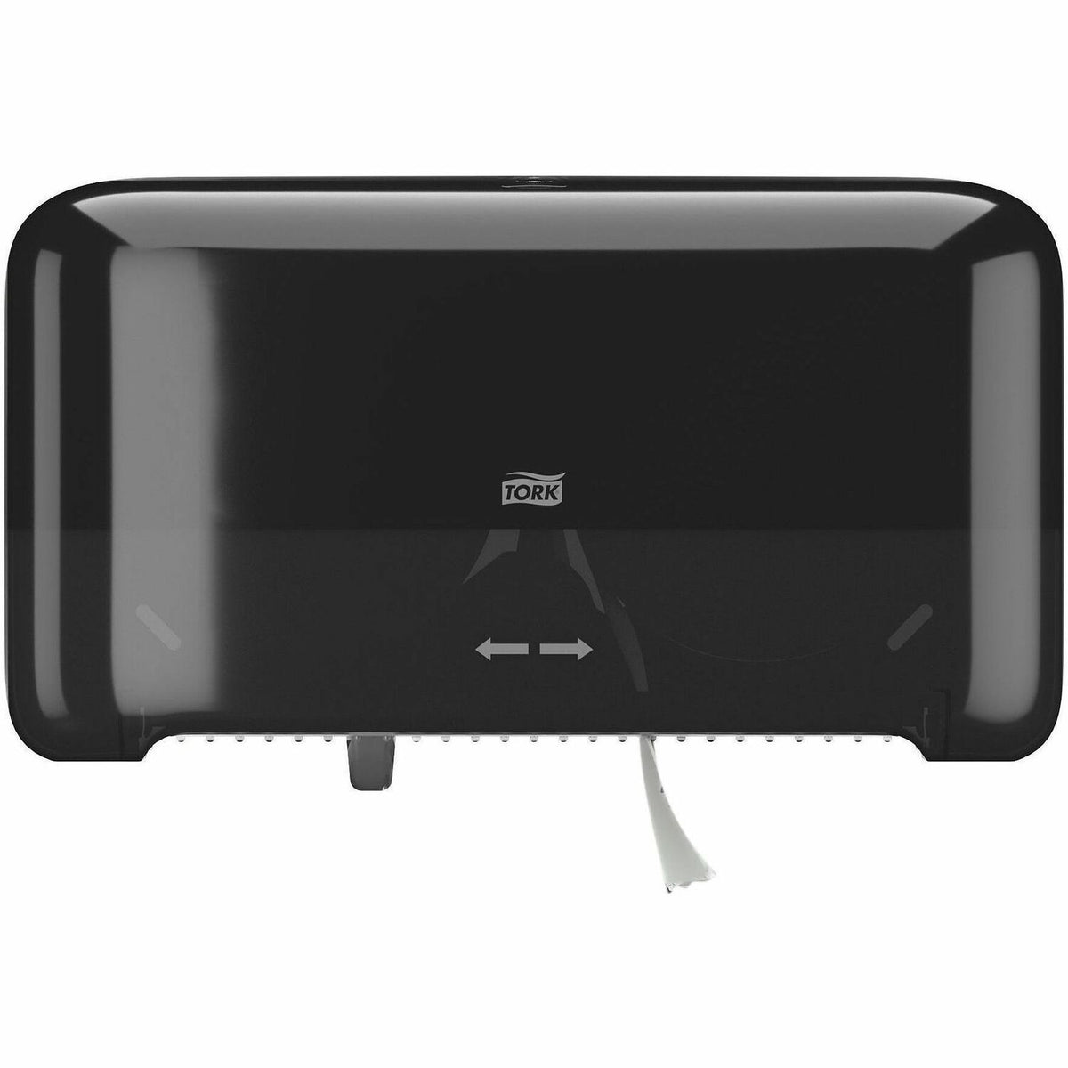 TORK OptiServe Coreless 2-Roll Bath Tissue System - 2 x Roll - 8.2" Height x 5.1" Width x 14.2" Depth - Plastic - Black 