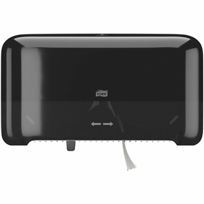 TORK OptiServe Coreless 2-Roll Bath Tissue System - 2 x Roll - 8.2" Height x 5.1" Width x 14.2" Depth - Plastic - Black 
