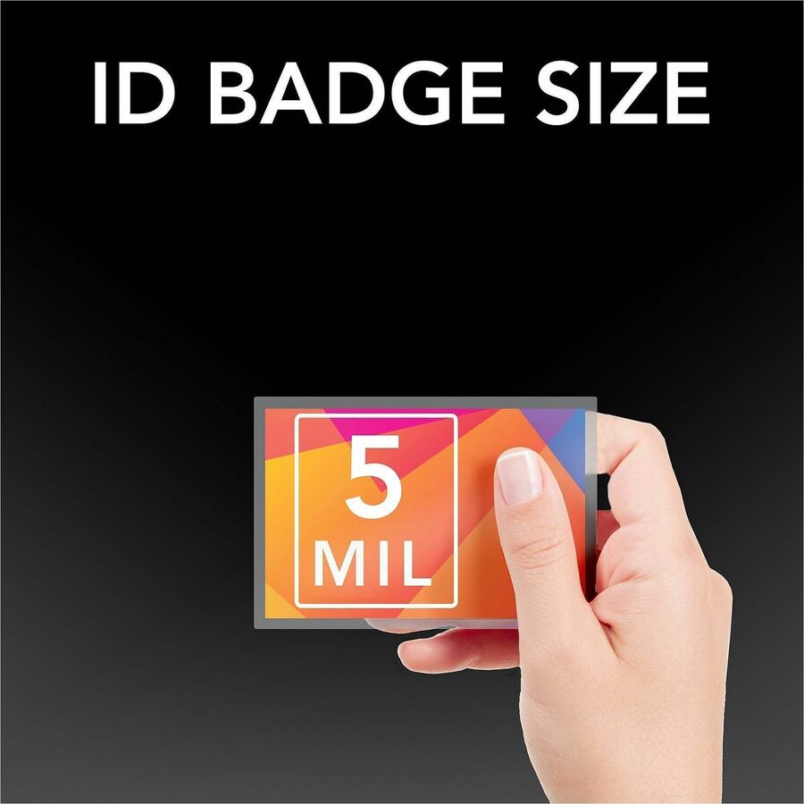 GBC ID Badge Thermal Laminating Pouches - Laminating Pouch/Sheet Size: 2.62" Width x 3.87" Length x 5 mil Thickness - Gl