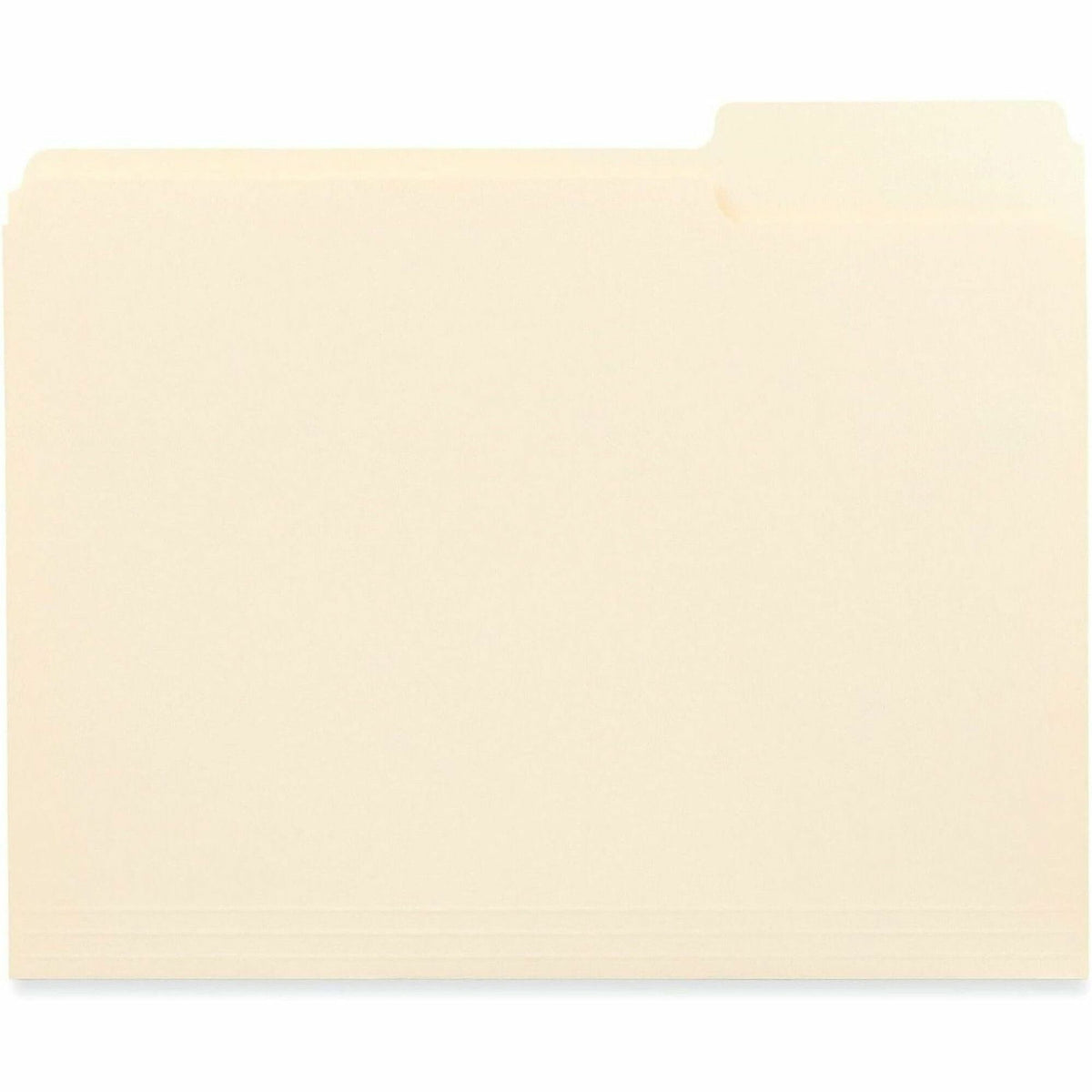 Business Source 1/3 Tab Cut Letter Top Tab File Folder - 8 1/2" x 11" - 3/4" Expansion - Top Tab Location - 11 pt. - Pap