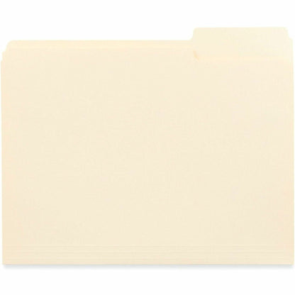 Business Source 1/3 Tab Cut Letter Top Tab File Folder - 8 1/2" x 11" - 3/4" Expansion - Top Tab Location - 11 pt. - Pap