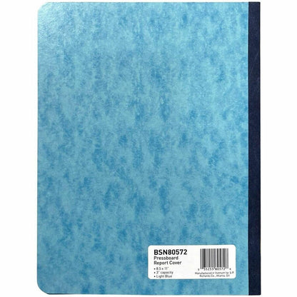 Business Source Letter Report Cover - 3" Folder Capacity - 8 1/2" x 11" - Light Blue - 0% Recycled - 1 Each