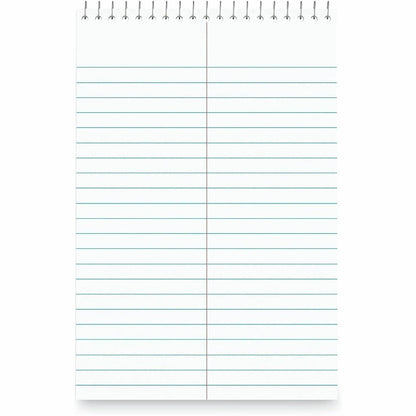 Business Source Green Tint Steno Notebook - 1 Subject(s) - Spiral - Gregg Ruled Red Margin - 16 lb Basis Weight - 6" x 9