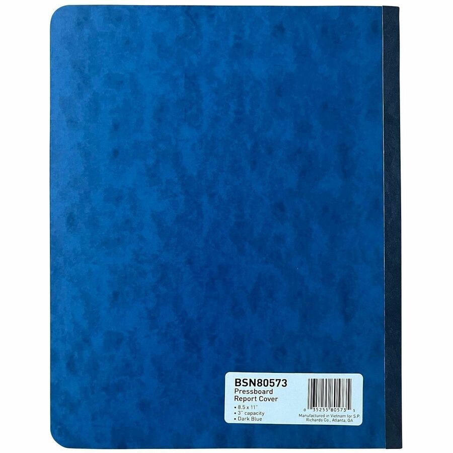 Business Source Letter Report Cover - 3" Folder Capacity - 8 1/2" x 11" - Dark Blue - 0% Recycled - 4 / Carton