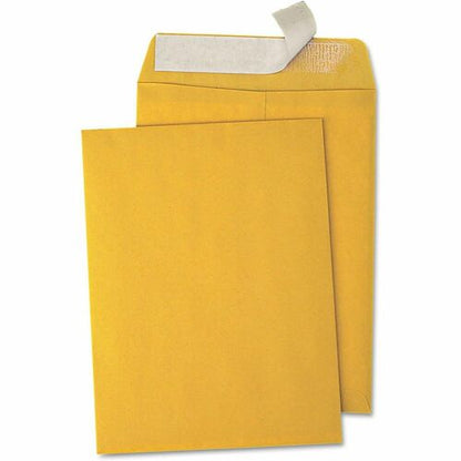Business Source Kraft Peel-and-Stick Catalog Envelopes - Catalog - 9" Width x 12" Length - Peel & Stick - Brown - Kraft 