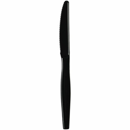 Genuine Joe Disposable Polystyrene Cutlery - Knife - Knife - Food, Cafeteria, Breakroom - Disposable - Polystyrene - Bla