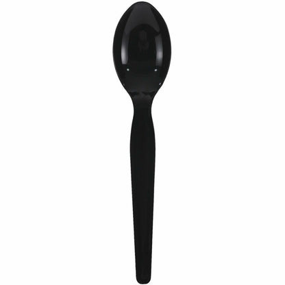 Genuine Joe Disposable Polystyrene Cutlery - Spoon - Spoon - Food, Cafeteria, Breakroom - Disposable - Polystyrene - Bla