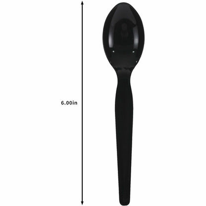 Genuine Joe Disposable Polystyrene Cutlery - Spoon - Spoon - Food, Cafeteria, Breakroom - Disposable - Polystyrene - Bla