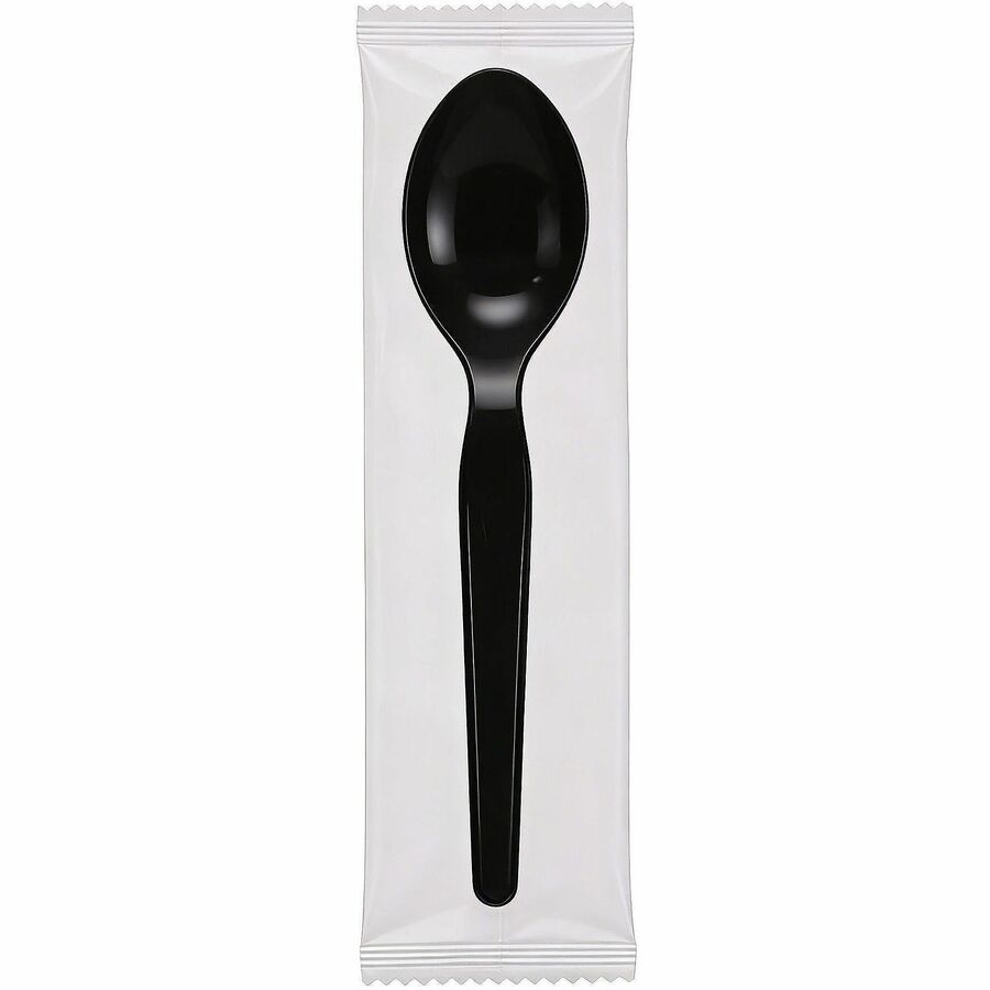Genuine Joe Disposable Polystyrene Cutlery - Spoon - Spoon - Food, Cafeteria, Breakroom - Disposable - Polystyrene - Bla