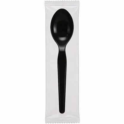Genuine Joe Disposable Polystyrene Cutlery - Spoon - Spoon - Food, Cafeteria, Breakroom - Disposable - Polystyrene - Bla