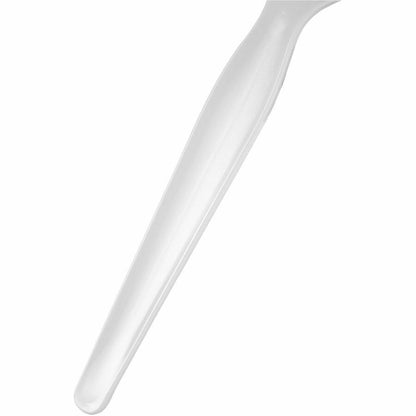 Genuine Joe Disposable Polystyrene Cutlery - Spoon - Spoon - Food, Cafeteria, Breakroom - Disposable - Polystyrene - Whi