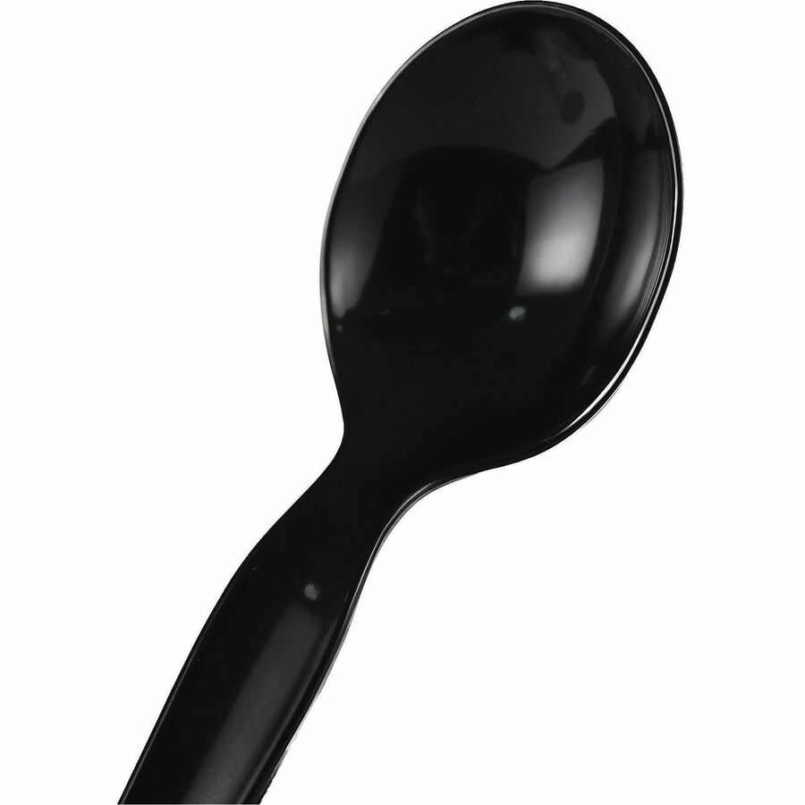 Genuine Joe Disposable Polystyrene Cutlery - Soup Spoon - Soup Spoon - Food, Cafeteria, Breakroom - Disposable - Polysty
