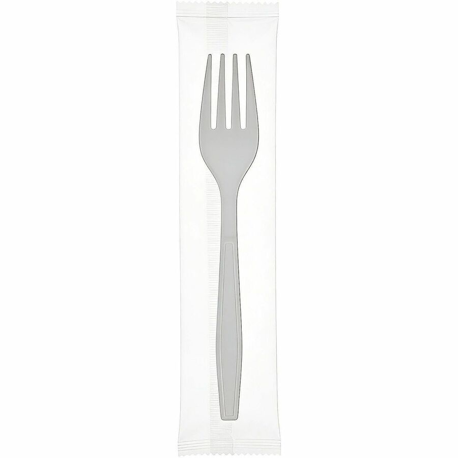 Genuine Joe Heavy-Weight Polypropylene Cutlery - Fork - Fork - Food, Cafeteria, Breakroom - Disposable - Polypropylene -