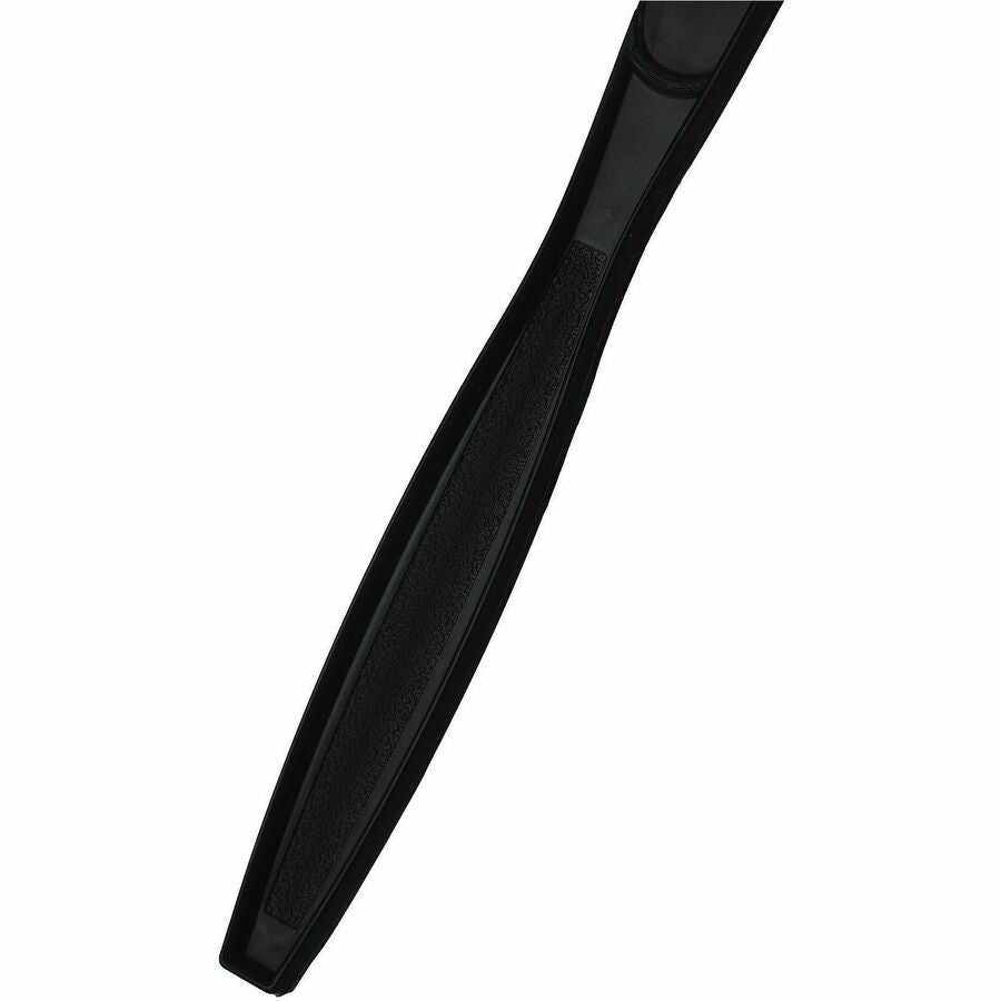 Genuine Joe Heavy-Weight Polypropylene Cutlery - Knife - Knife - Food, Cafeteria - Disposable - Polypropylene - Black - 