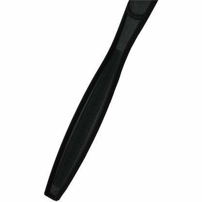 Genuine Joe Heavy-Weight Polypropylene Cutlery - Knife - Knife - Food, Cafeteria - Disposable - Polypropylene - Black - 