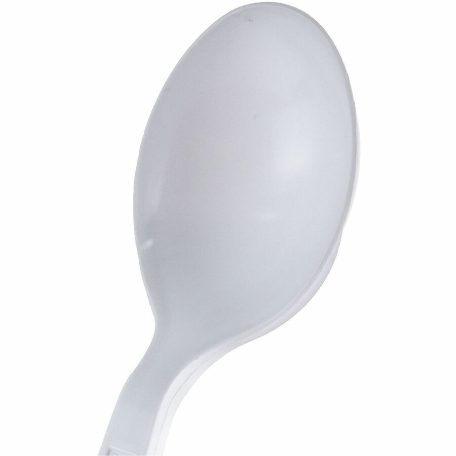 Genuine Joe Heavy-Weight Polypropylene Cutlery - Cutlery Set - Soup Spoon - Fork - Food, Cafeteria - Disposable - Polypr