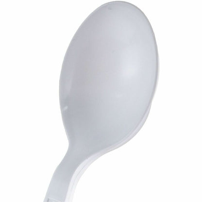 Genuine Joe Heavy-Weight Polypropylene Cutlery - Cutlery Set - Soup Spoon - Fork - Food, Cafeteria - Disposable - Polypr